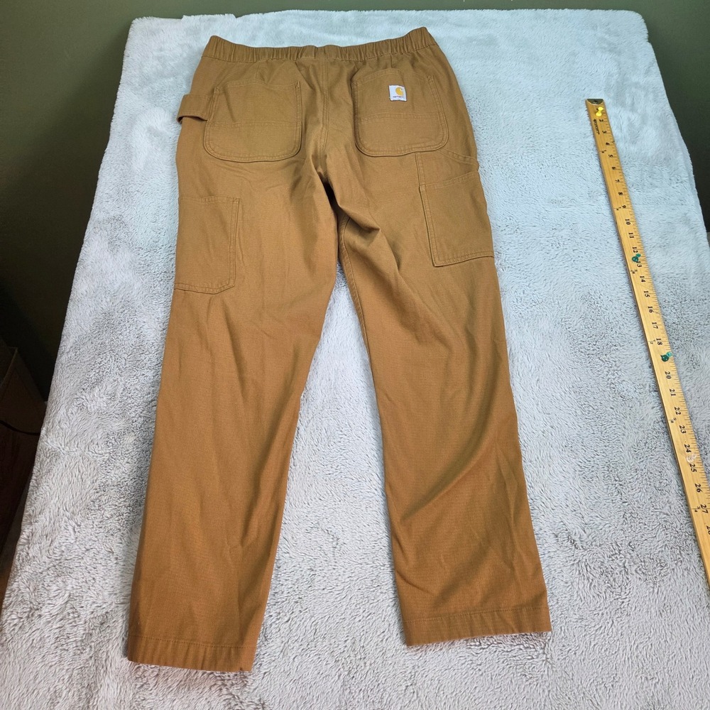 Carhartt Relaxed Fit Canvas Jogger Pants Womens M Reg Elastic Waist Utility Brn - Picture 13 of 13